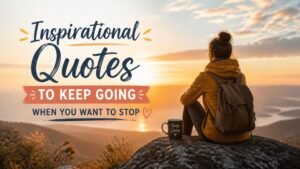 Inspirational Quotes to Keep Going When You Want to Stop