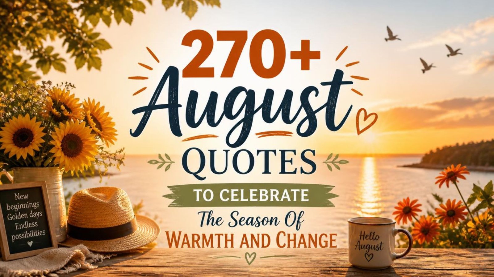 270+ August Quotes To Celebrate The Season Of Warmth And Change