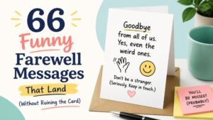 66 Funny Farewell Messages That Land (Without Ruining the Card)
