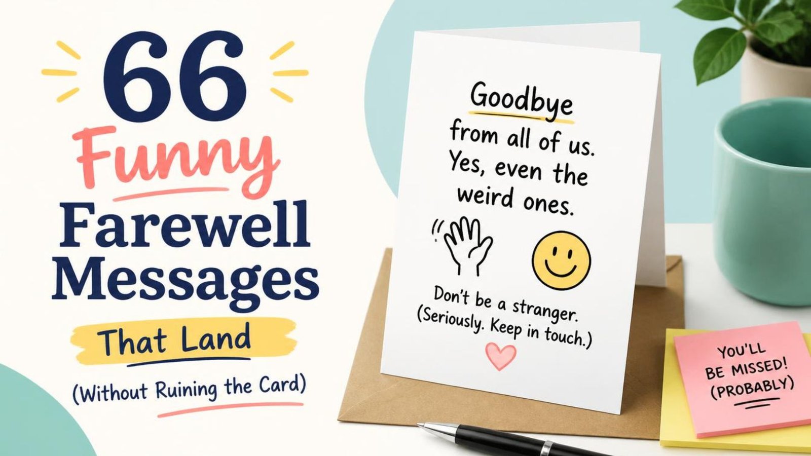 66 Funny Farewell Messages That Land (Without Ruining the Card)