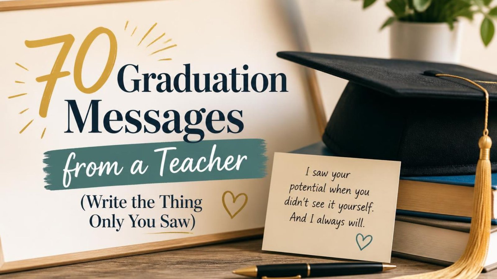 70 Graduation Messages from a Teacher (Write the Thing Only You Saw)