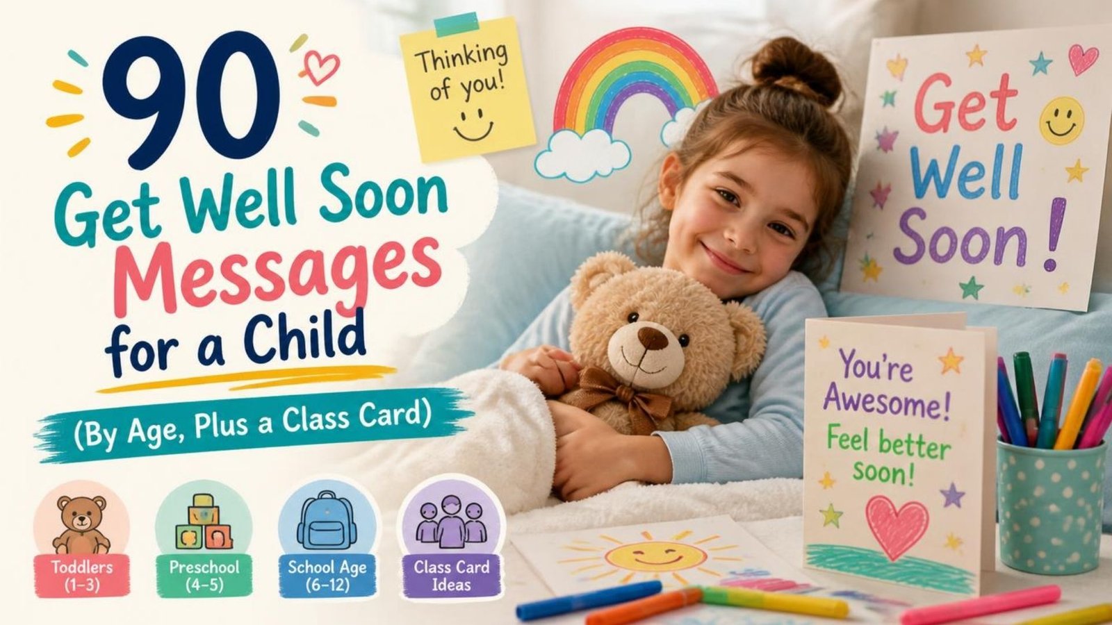 90 Get Well Soon Messages for a Child (By Age, Plus a Class Card)