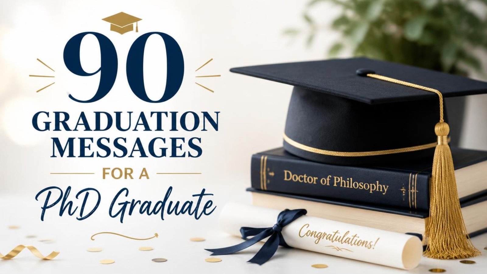 90 Graduation Messages for a PhD Graduate