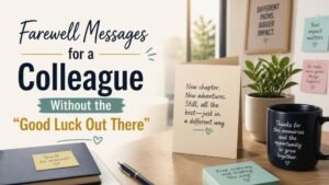 Farewell Messages for a Colleague (Without the "Good Luck Out There")