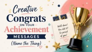 Congrats on Your Achievement Messages (Name the Thing)