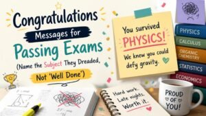 Congratulations Messages for Passing Exams (Name the Subject They Dreaded, Not 'Well Done')