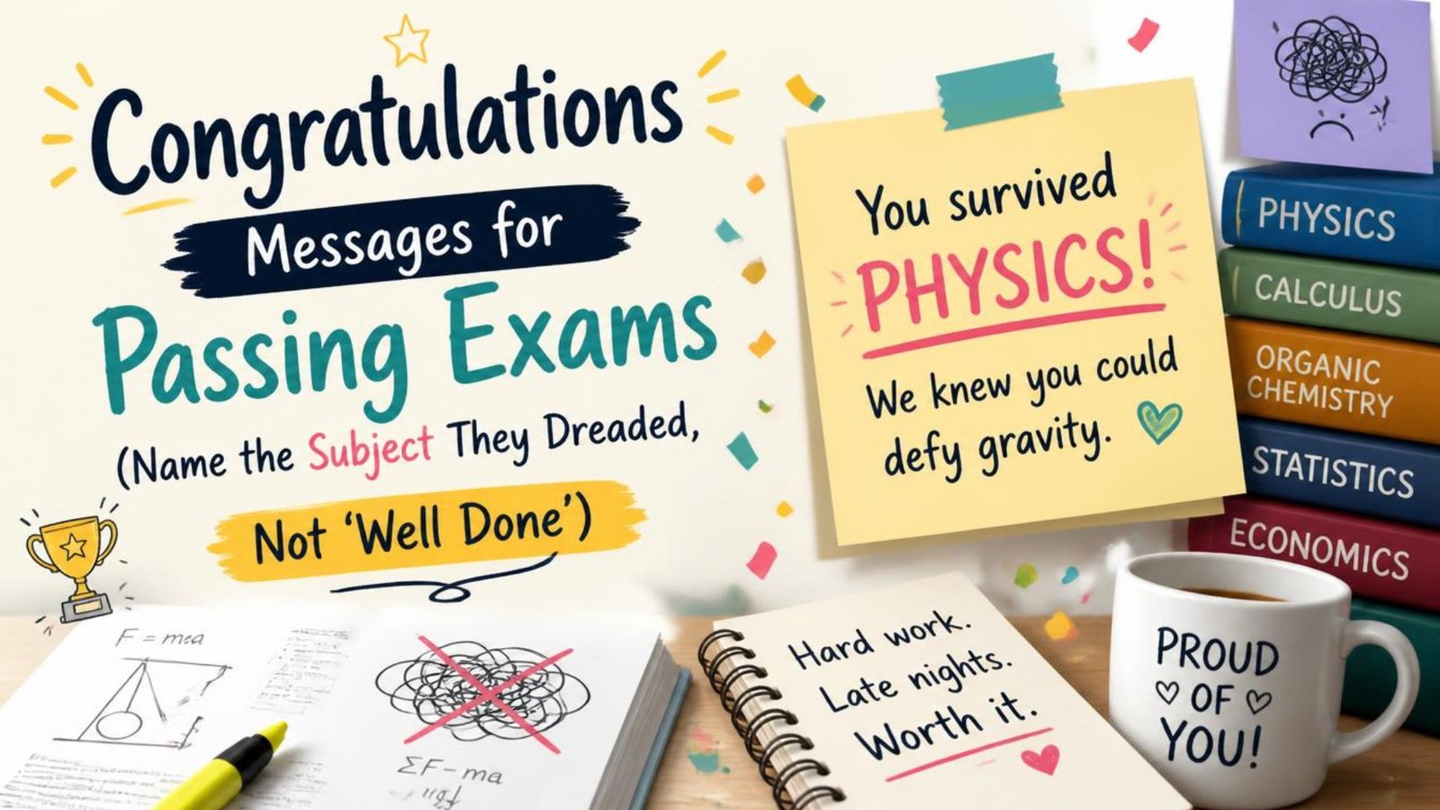 Congratulations Messages for Passing Exams (Name the Subject They Dreaded, Not 'Well Done')