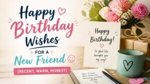 Happy Birthday Wishes for a New Friend (Recent, Warm, Honest)