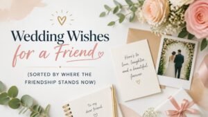 Wedding Wishes for a Friend (Sorted by Where the Friendship Stands Now)