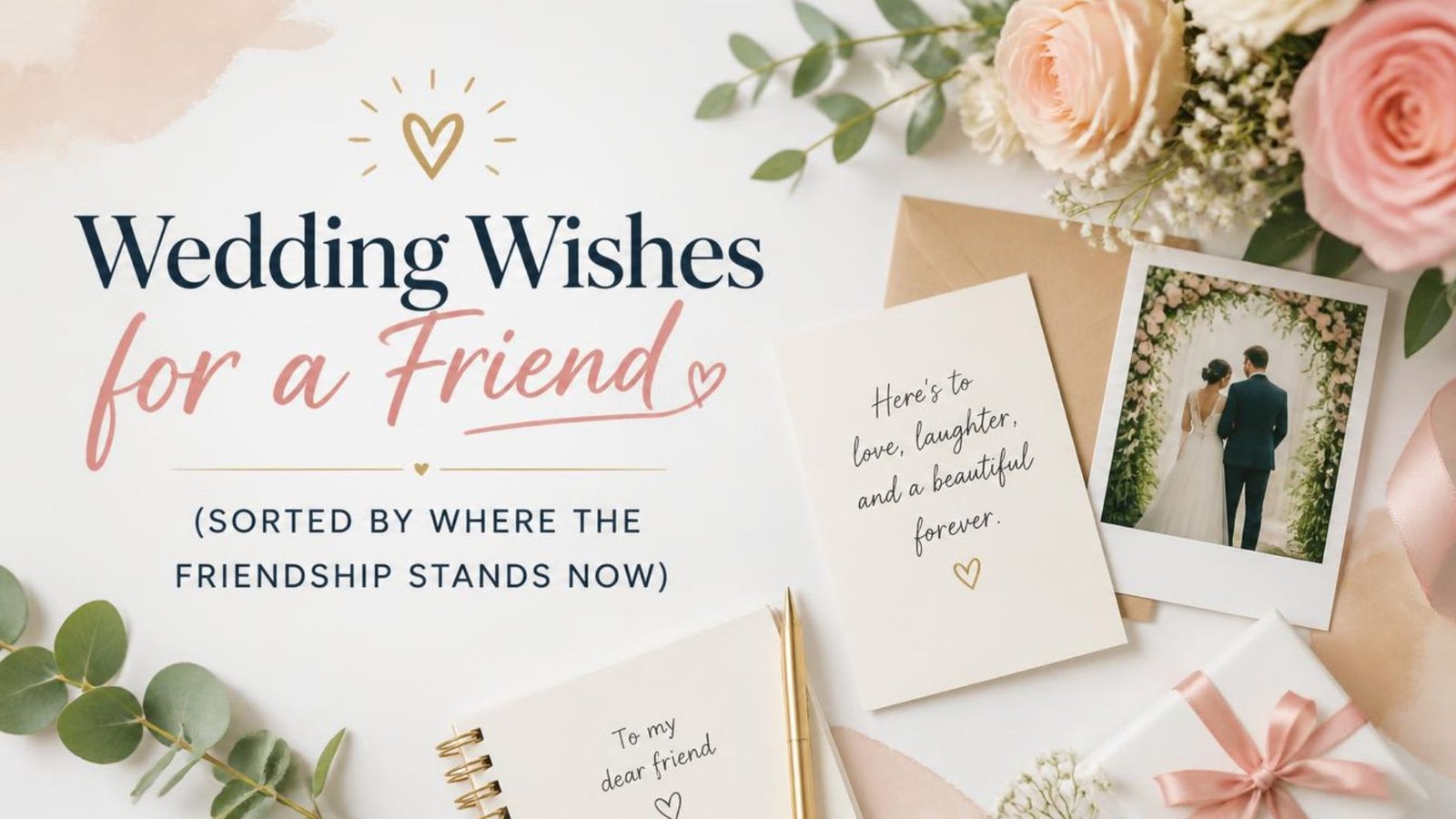 Wedding Wishes for a Friend (Sorted by Where the Friendship Stands Now)