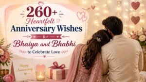 260+ Heartfelt Anniversary Wishes for Bhaiya and Bhabhi to Celebrate Love