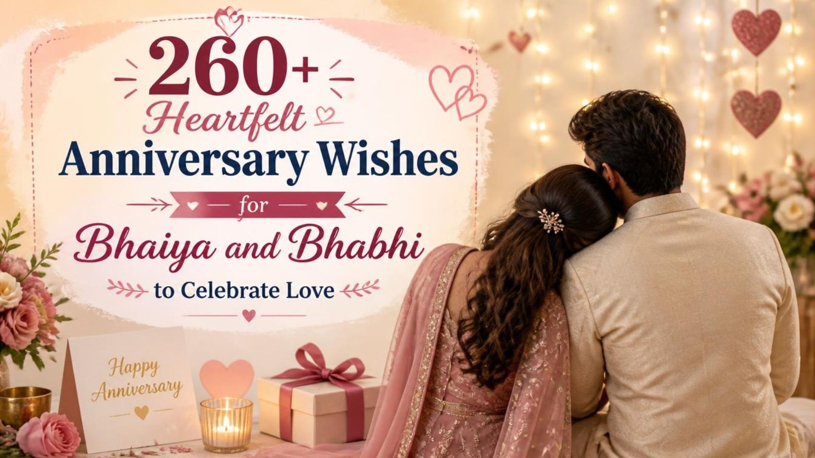260+ Heartfelt Anniversary Wishes for Bhaiya and Bhabhi to Celebrate Love