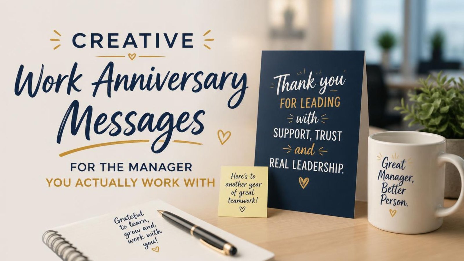 90 Work Anniversary Messages for the Manager You Actually Work With