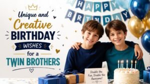 Unique and Creative Birthday Wishes for a Twin Brothers
