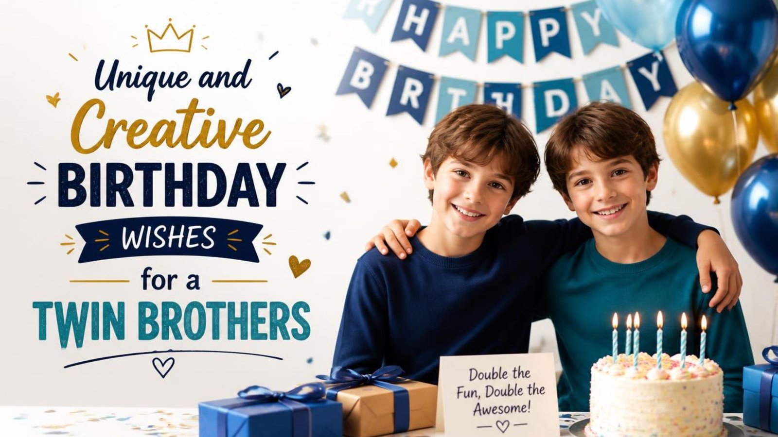 Unique and Creative Birthday Wishes for a Twin Brothers