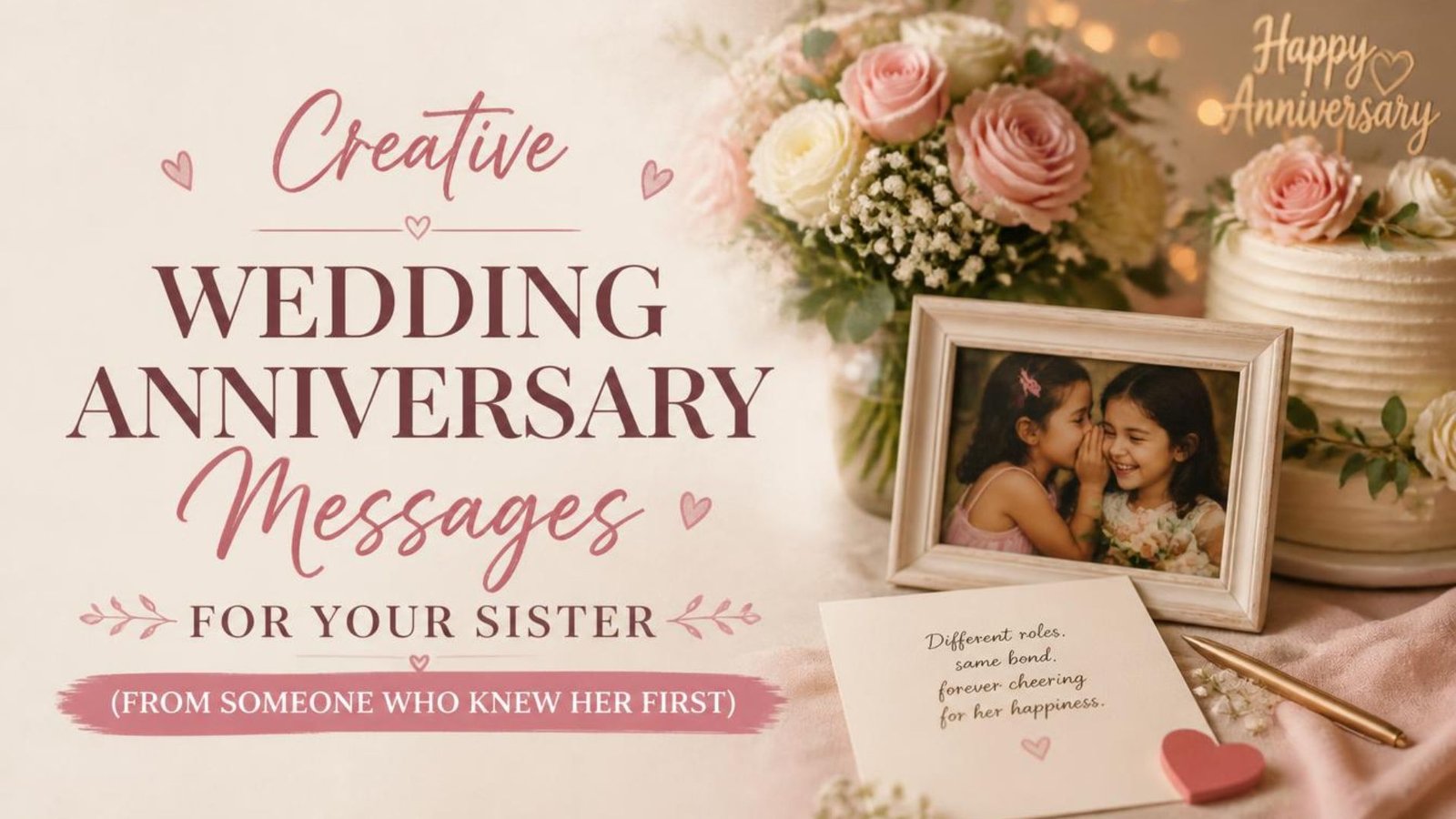 Wedding Anniversary Messages for Your Sister (From Someone Who Knew Her First)